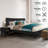2-Pcs Bedroom Set – Solid Wood Queen Platform Bed Frame & Matching Nightstand, Mid-Century Modern, Black Ristretto Finish, 800 lbs Capacity, No Box Spring Needed-91715923-91715924