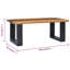 Somer Coffee Table Accent Table Solid Wood Teak and Lava Stone/Polyresin