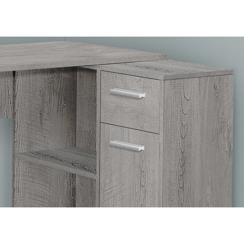 Bureau d'ordinateur, bureau personnel, coin, tiroirs de rangement, L 46 po, forme en L, travail, ordinateur portable, stratifié, contemporain, moderne