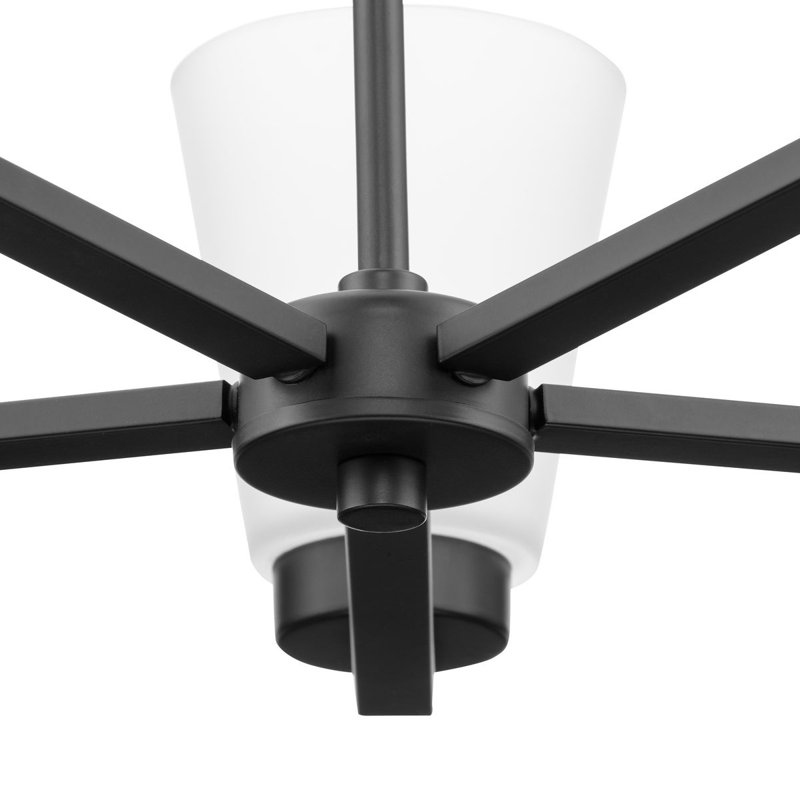 Lustre transitionnel à cinq lumières, Noir mat