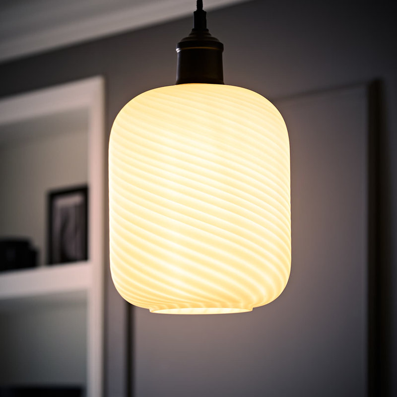 Hinami 22cm H Glass Oval Pendant Shade ( Slip-On ) in White