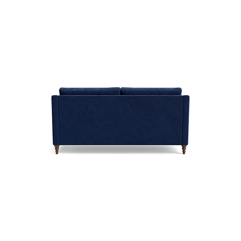 Vera Loveseat (70"), Walnut Finish (Turned), Performance Velvet - Uniform