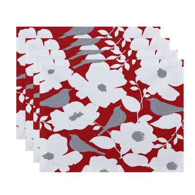Polyester Floral Rectangle Placemat