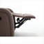 Pour le salon, le bureau et la chambre à coucher, fauteuil inclinable manuel moderne compact en similicuir brun chaud