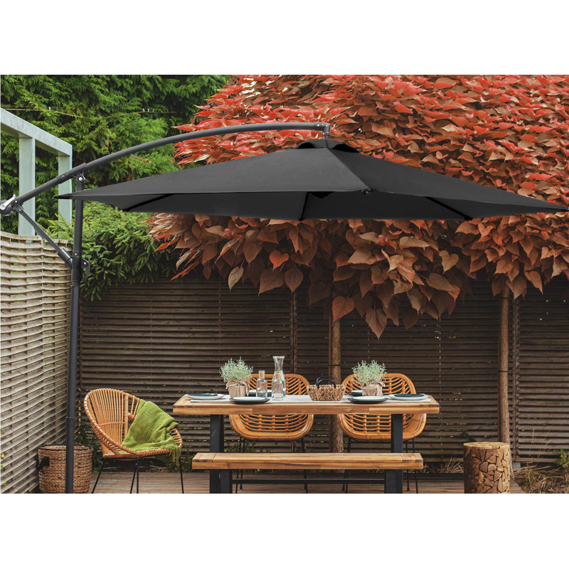 Parasol en porte-à-faux 10 pi Stuart, Noir