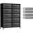 Sorbus 10 Drawers Dresser with Steel Frame and Fabric Bins-856620662