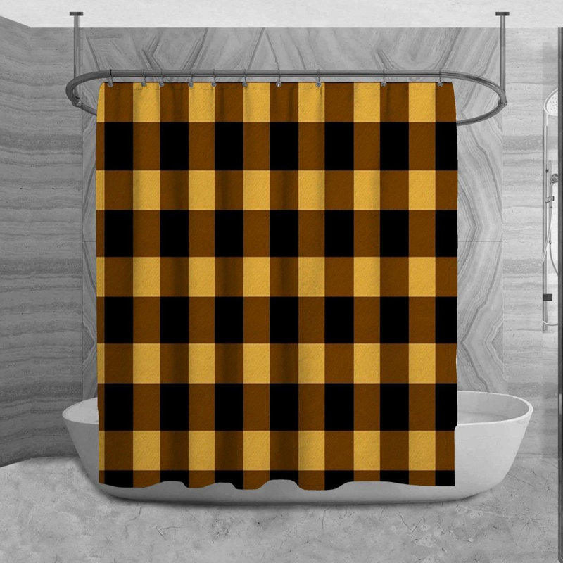 Rideau de douche Sarea Gingham, H 93 po x l 70 po