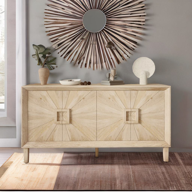 Armoire de rangement de style campagnard, Naturel antique