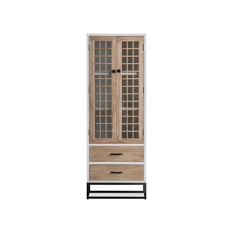 Vitrines en bois manufacturé beige et Burlywood