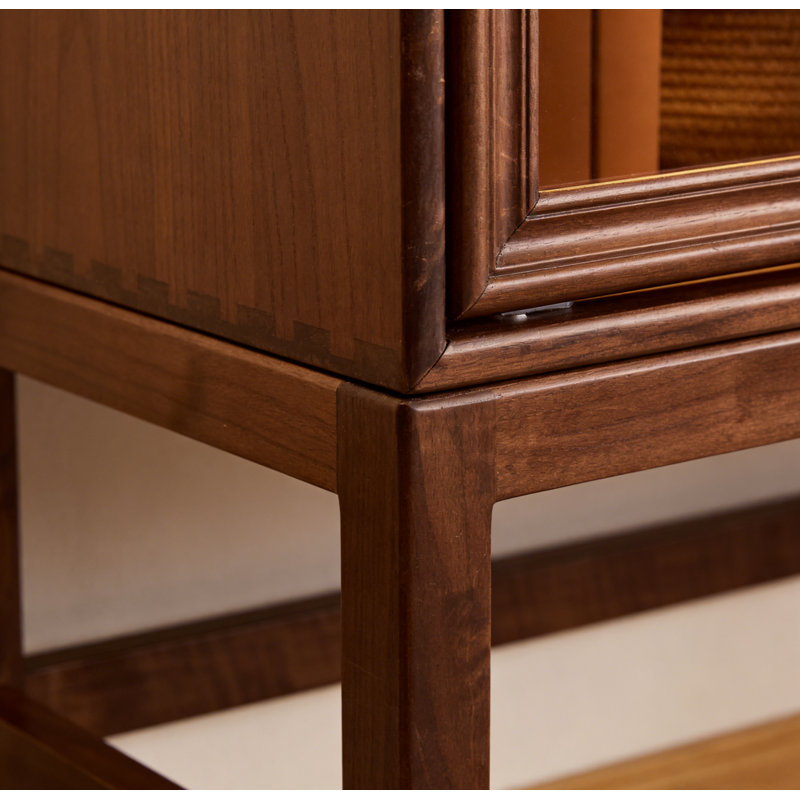 Buffet multifonctionnel en bois massif, Walnut