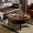 Brown Solid Wood Round Coffee Table Sets-1521820469