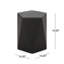 Black Geometric Pentagon Lightweight Concrete Side Table, Indoor & Outdoor Use