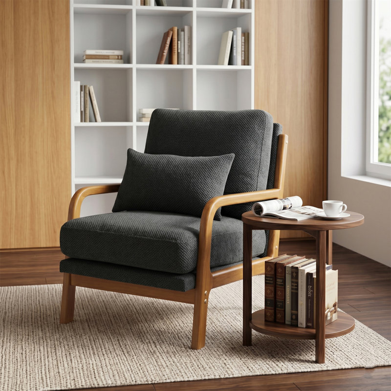 Chaise longue en bois, Dark Gray