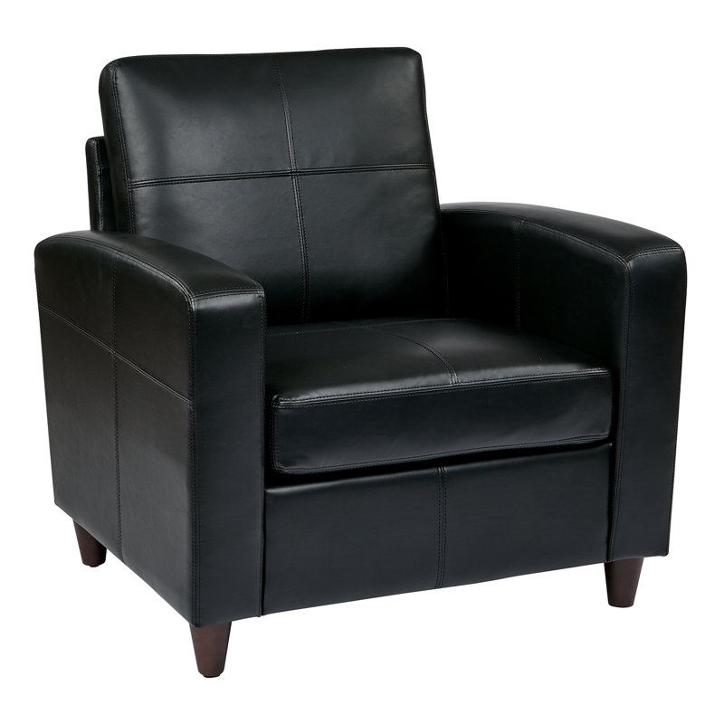 Chaise de réception l 33 po Caswell, Noir
