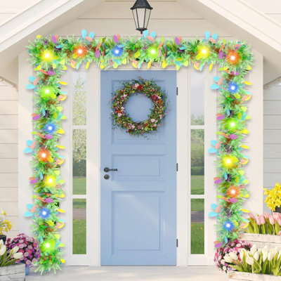 5.6'' in. Lighted Faux Garland