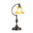 Touch Control Traditional Table Lamp With Glass Shade And USB A+C Charging Ports, Vintage Bronze Metal Base-528407081