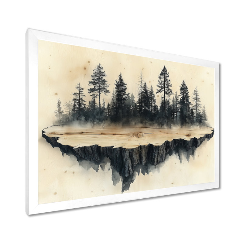 Gentree - Landscapes Canvas Art Print, H 30 po x l 40 po, Cadre photo blanc