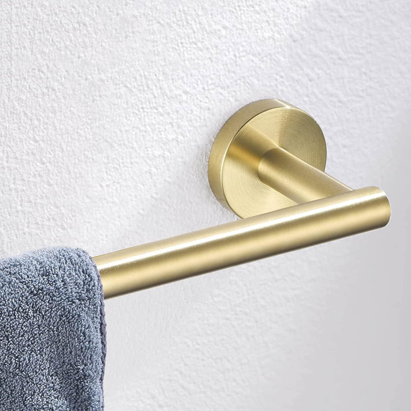 40cm Wall Mounted Required Towel Bar, Brushed Brass