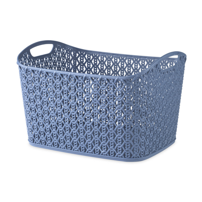 Plastic Storage Bin, Large, Blue