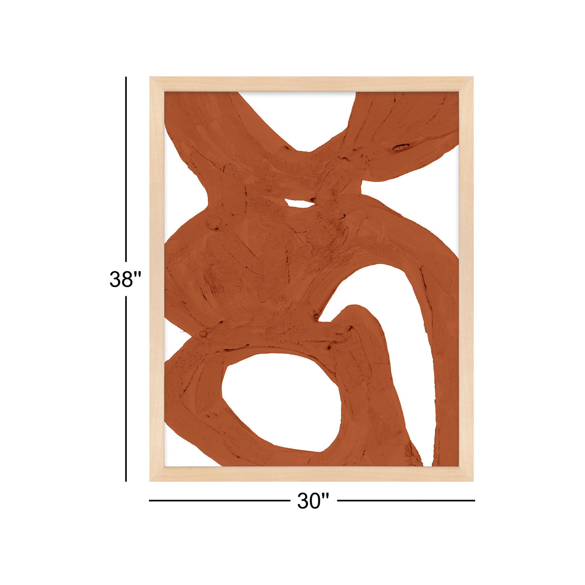 Copper Harmony 1 by Andrea Stokes, 38" H x 30" W x 1.25" D, Brown Framed