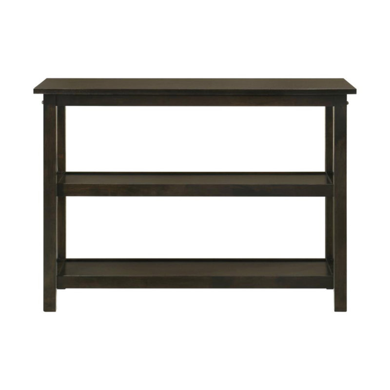 2-Shelf Wood Entryway Console Table, Deep Merlot