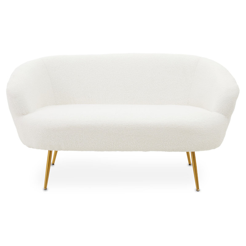 Momence 2 Seater Cotton Blend Sofa, Gold
