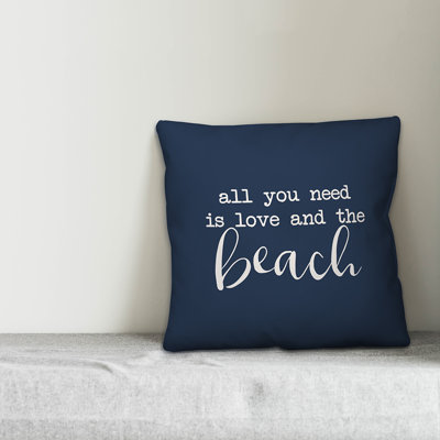 Textual Outdoor Throw Pillow