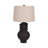 Ivy Bronx Ceramic Eared Totem Table Lamp, 30-Inch, Chic Black Design