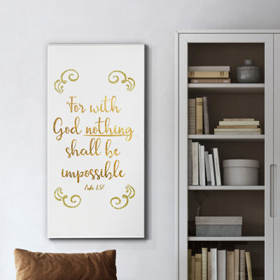 Luke 1/37 - Impression sur toile tendue