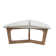 Walker Triangular Glass Top Wood Frame Coffee Table