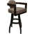 Beige Polyester Blend Seat/ Brown Frame