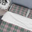 Tartan à carreaux verts - ensemble de housse de couette abstrait - microfibre de polyester-1188377660