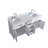 London 71.5'' Double Bathroom Vanity Base Only in White