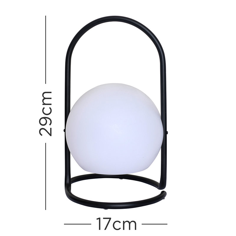 LaKeshia 29cm Battery Powered Integrated LED Color Changing Outdoor Table Lamp