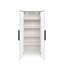 Armoire de cuisine, armoire de rangement blanche autoportante avec portes et tablettes, armoire de cuisine-84912978