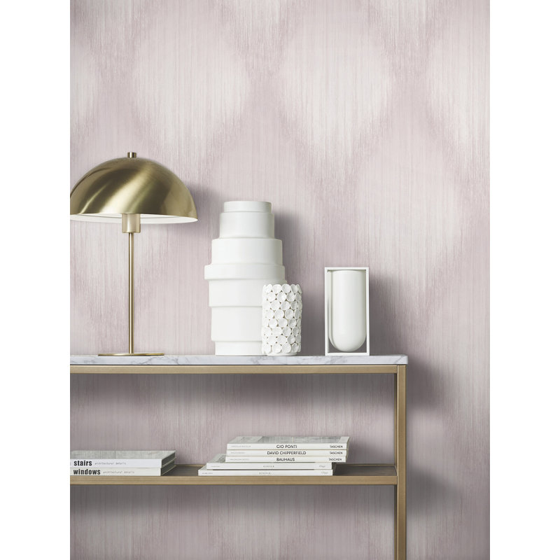 Papier peint ikat métallique Starfall Mauve, Mauve