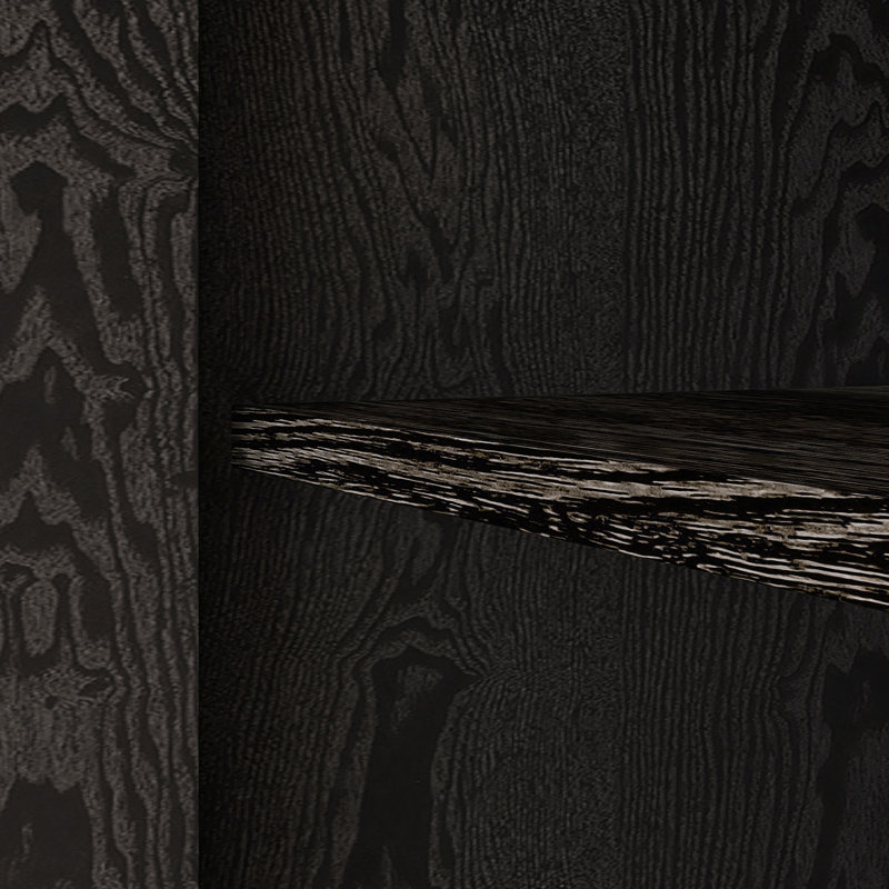 59.80 Inch Wood Sideboard With Hidden Handle, Black