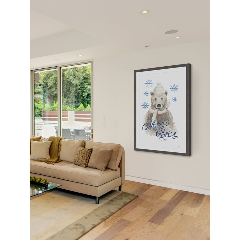 Smoking Bear by Eyre Tarney - Single Picture Frame Painting, 91 cm H x 61 cm W