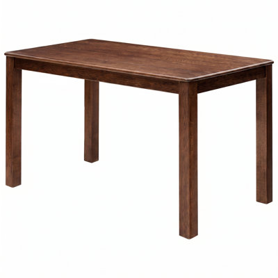Solid Wood Rectangular Dining Table North American Red Oak Mid Century Modern Style