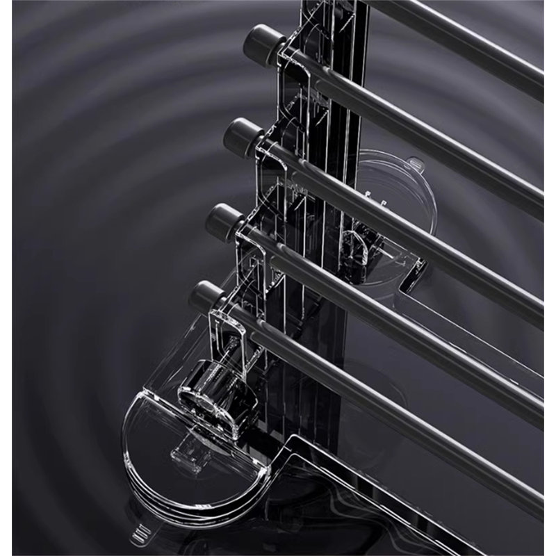 Suctionstep Foldable Balcony Drying Rack, Black