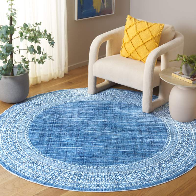 Azmira Machine Washable Performance Oriental Rug, Round 6'