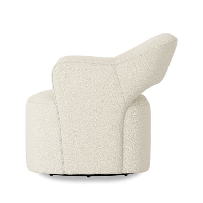 BLYTHE Swivel Armchair Chair with Ottoman
