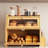 Bamboo Bread Box, 2-Tier Bread Container with Cutting Board and Knife & Fork Holder