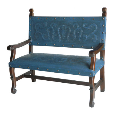 Banc de rangement pour hall d'entrée en tissu espagnol Heritage
