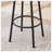 Round bar stool set with shelf, upholstered stool with backrest-881475865-881475866