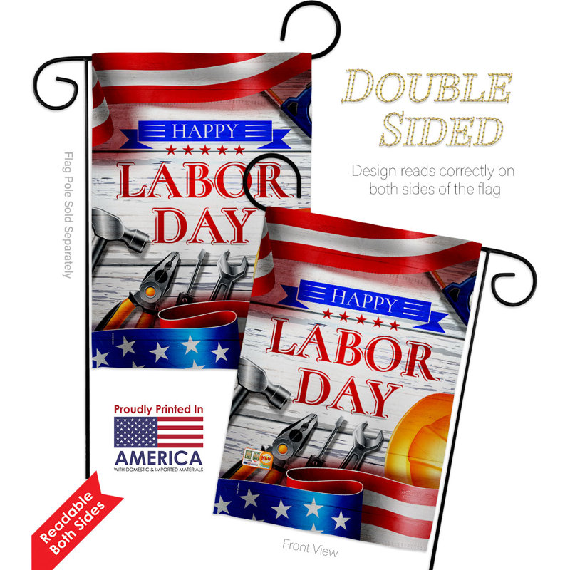Double Sided 18.5'' H x 13'' W Polyester Independence Day Garden Flag