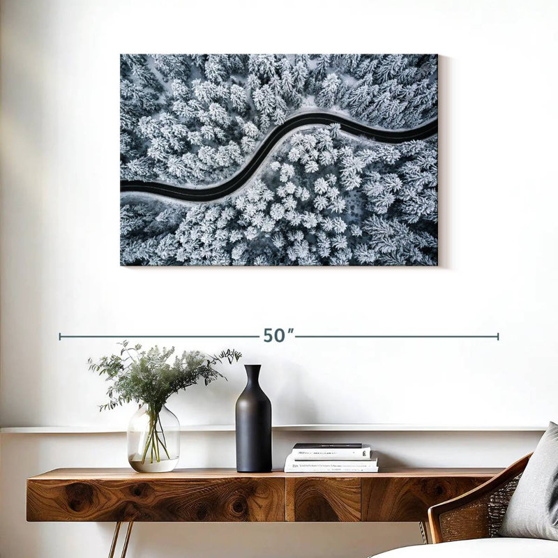 Mehar Snow Forest Road, 24" H x 36" W