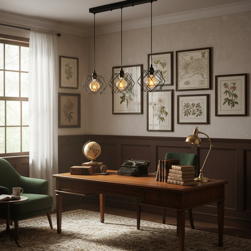 Luminaire suspendu géométrique à 3 lumières Kensington