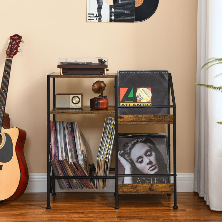 Wayfair Brown Vinyl Record Rack & Stand - AptDeco