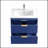 24" floating wall mounted bathroom vanity with white ceramic sink and drawer storage-14164204
